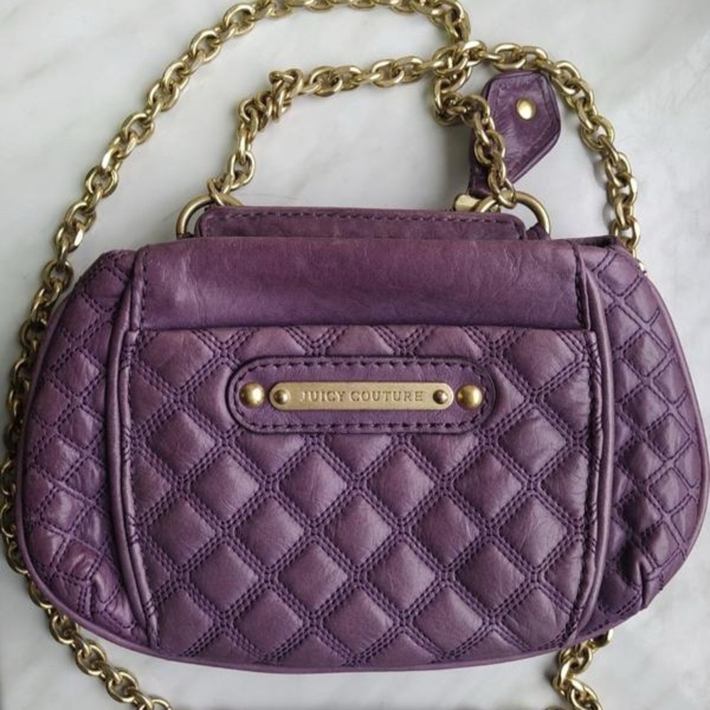 Juicy Couture Quilted Purple Crossbody Bag